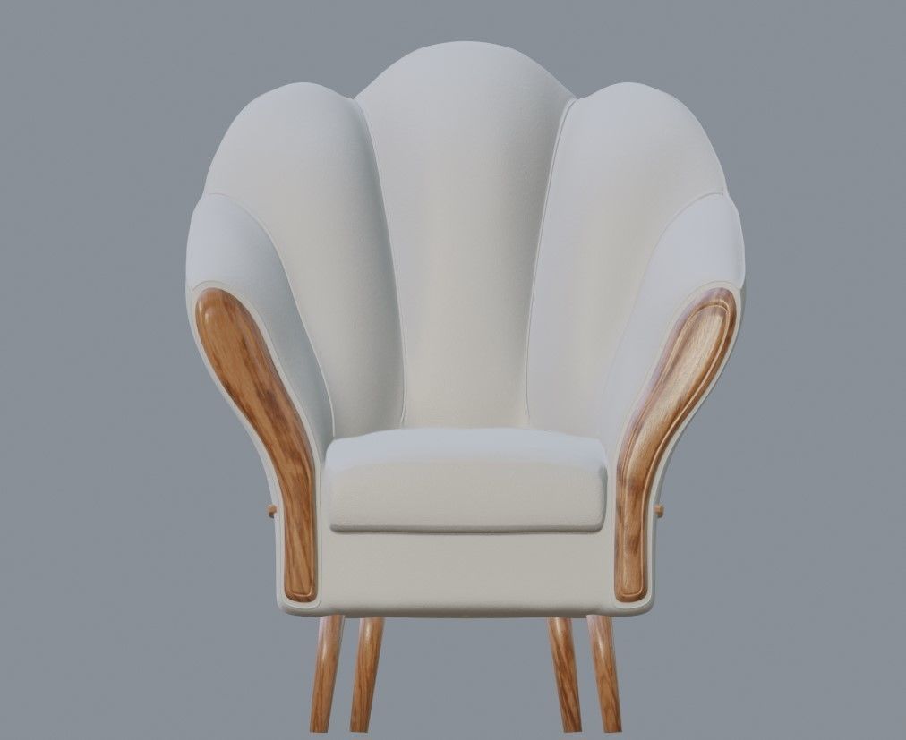 armchair Shell 3D model_4