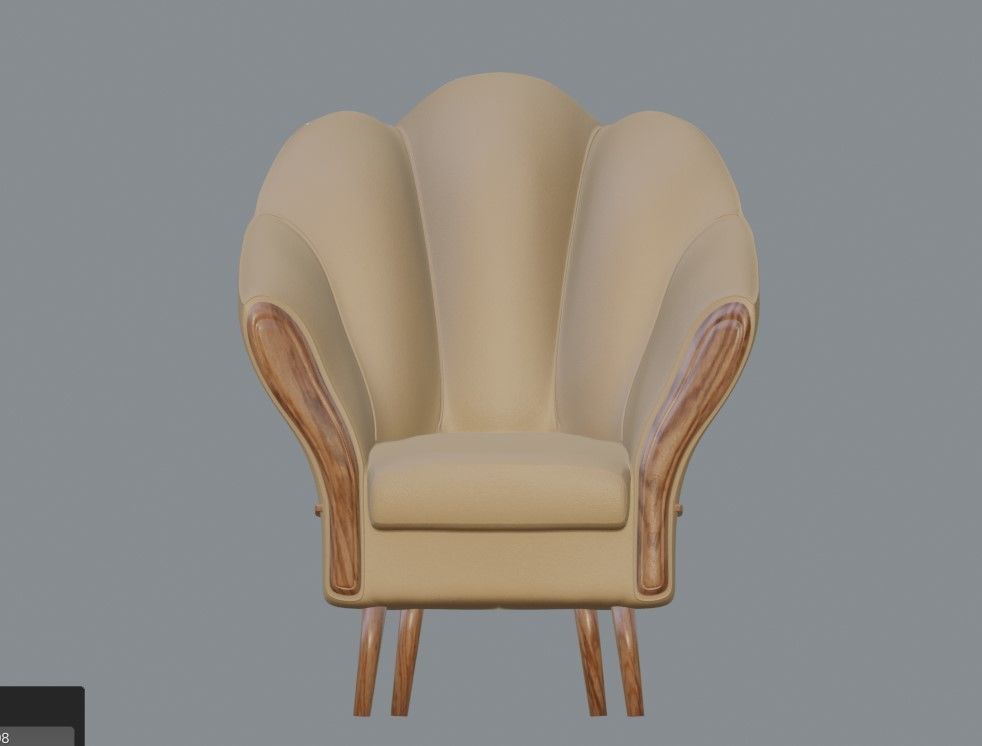 armchair Shell 3D model_8