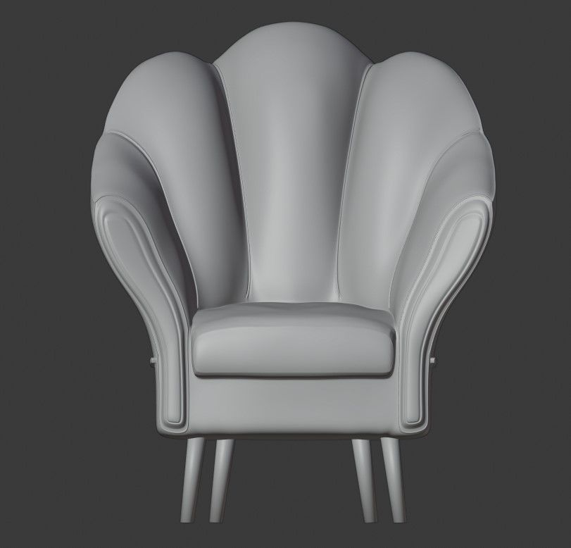 armchair Shell 3D model_12