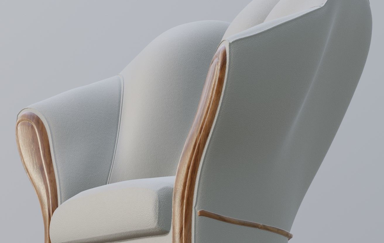 armchair Shell 3D model_5