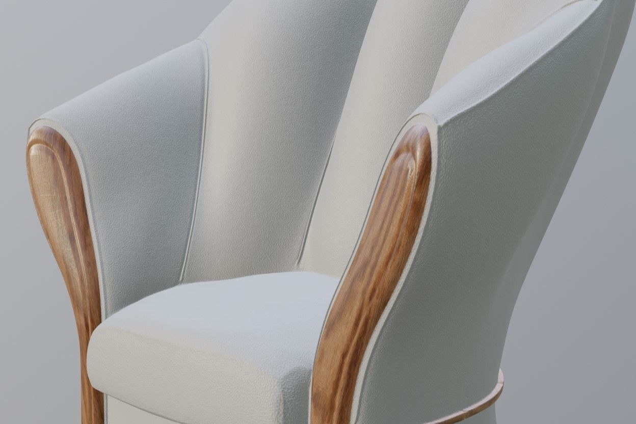 armchair Shell 3D model_2