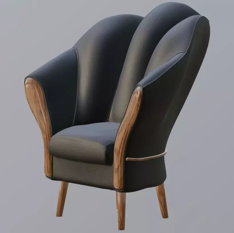 armchair Shell 3D model_0