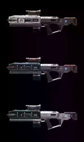 Scifi Heavy Machine Gun Magazine Bullets Triger Eject Button Low-poly 3D model Scifi Heavy Machine Gun Magazine Bullets Triger Eject Button Low-poly 3D model