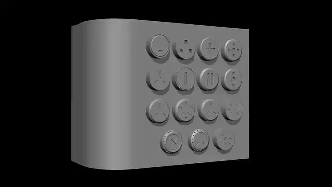 CGA Mechanical Sci-Fi Caps 01 3D model