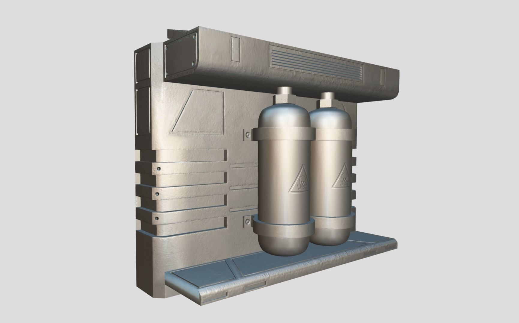 Sci-fi Panel Element Low-poly 3D model_13