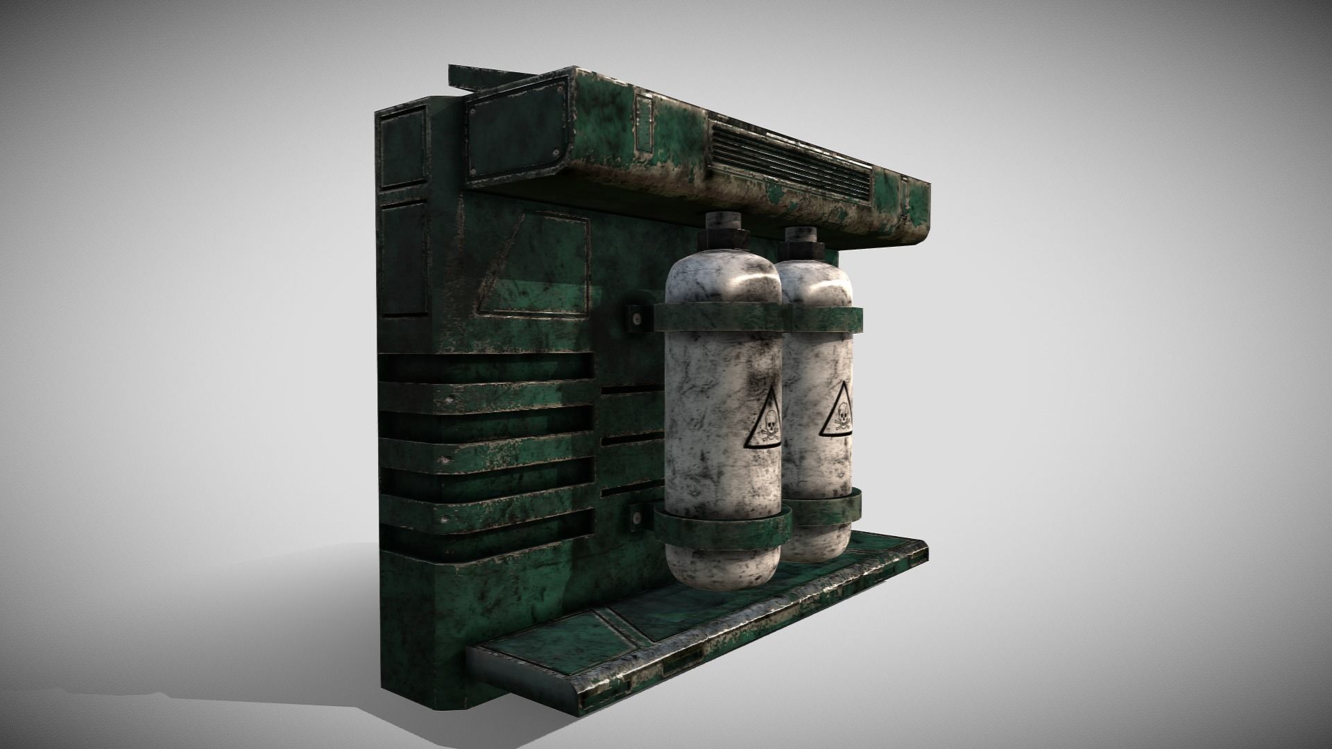 Sci-fi Panel Element Low-poly 3D model_2