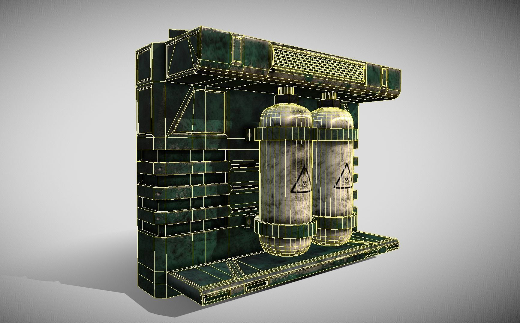 Sci-fi Panel Element Low-poly 3D model_16