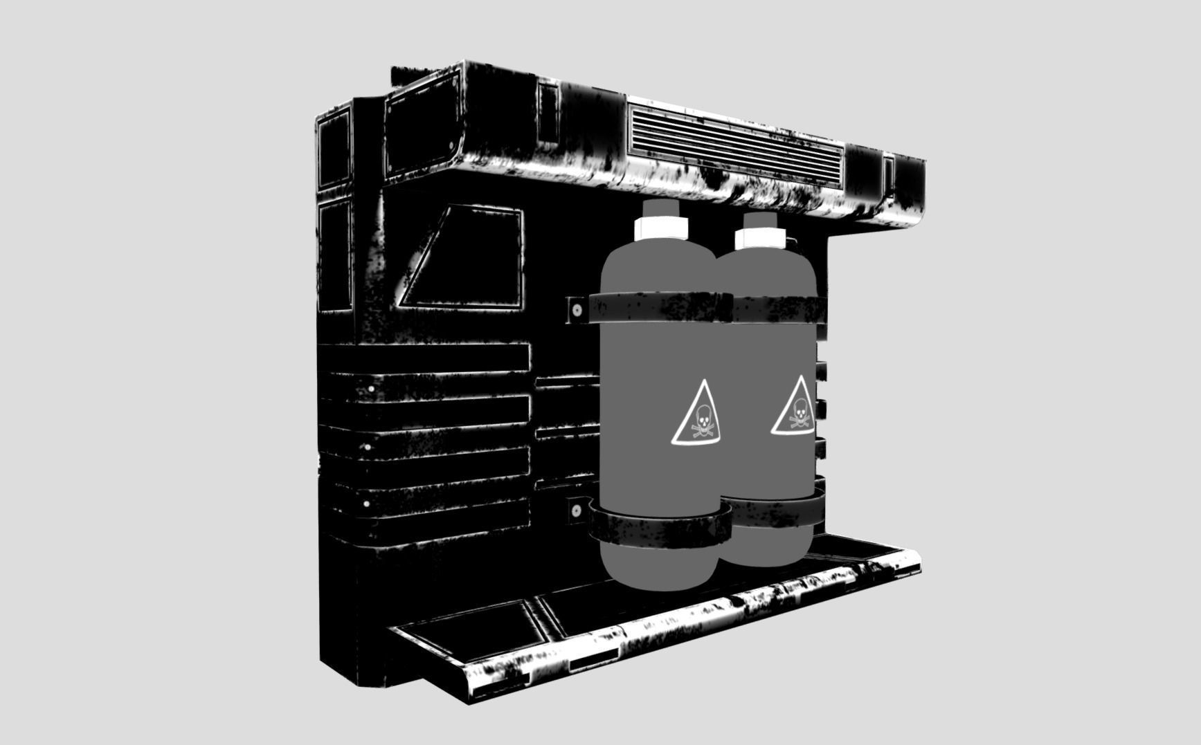 Sci-fi Panel Element Low-poly 3D model_15