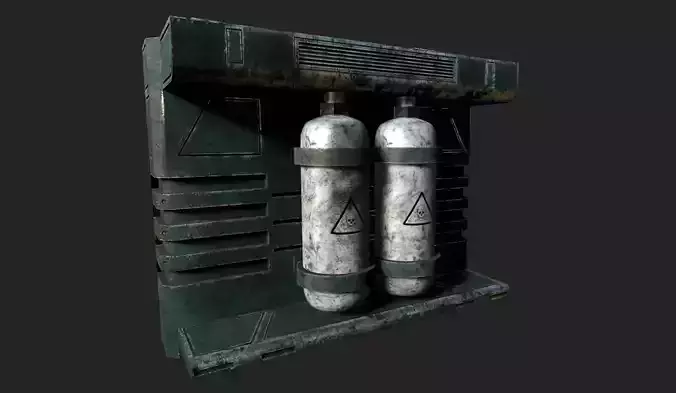 Sci-fi Panel Element Low-poly 3D model