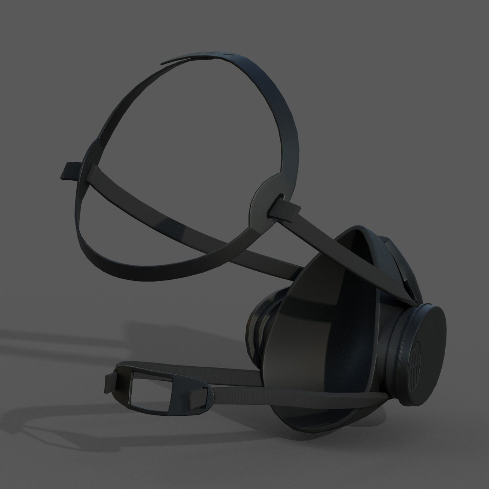 Gas mask helmet 3d model military Low-poly 3D model_9