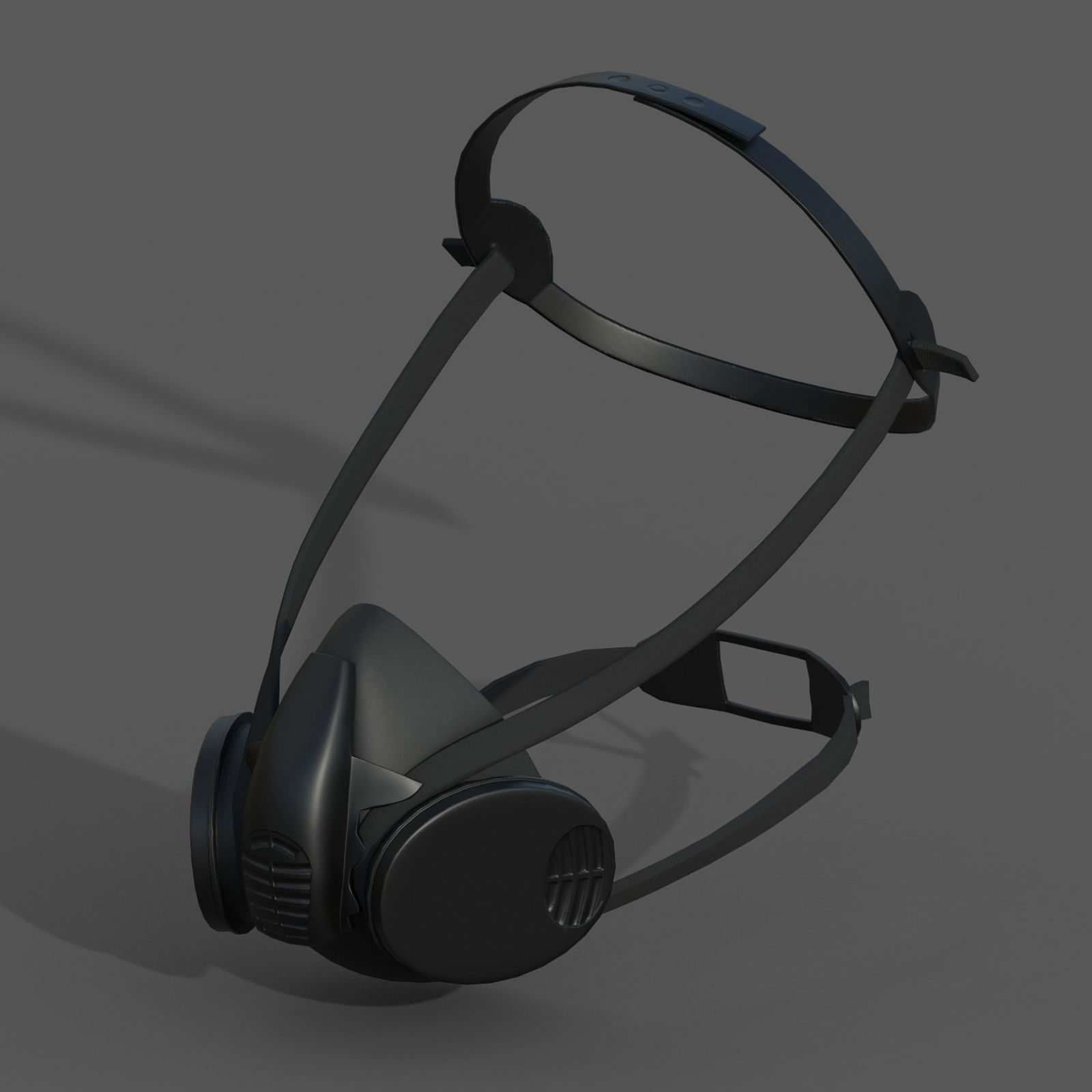 Gas mask helmet 3d model military Low-poly 3D model_4