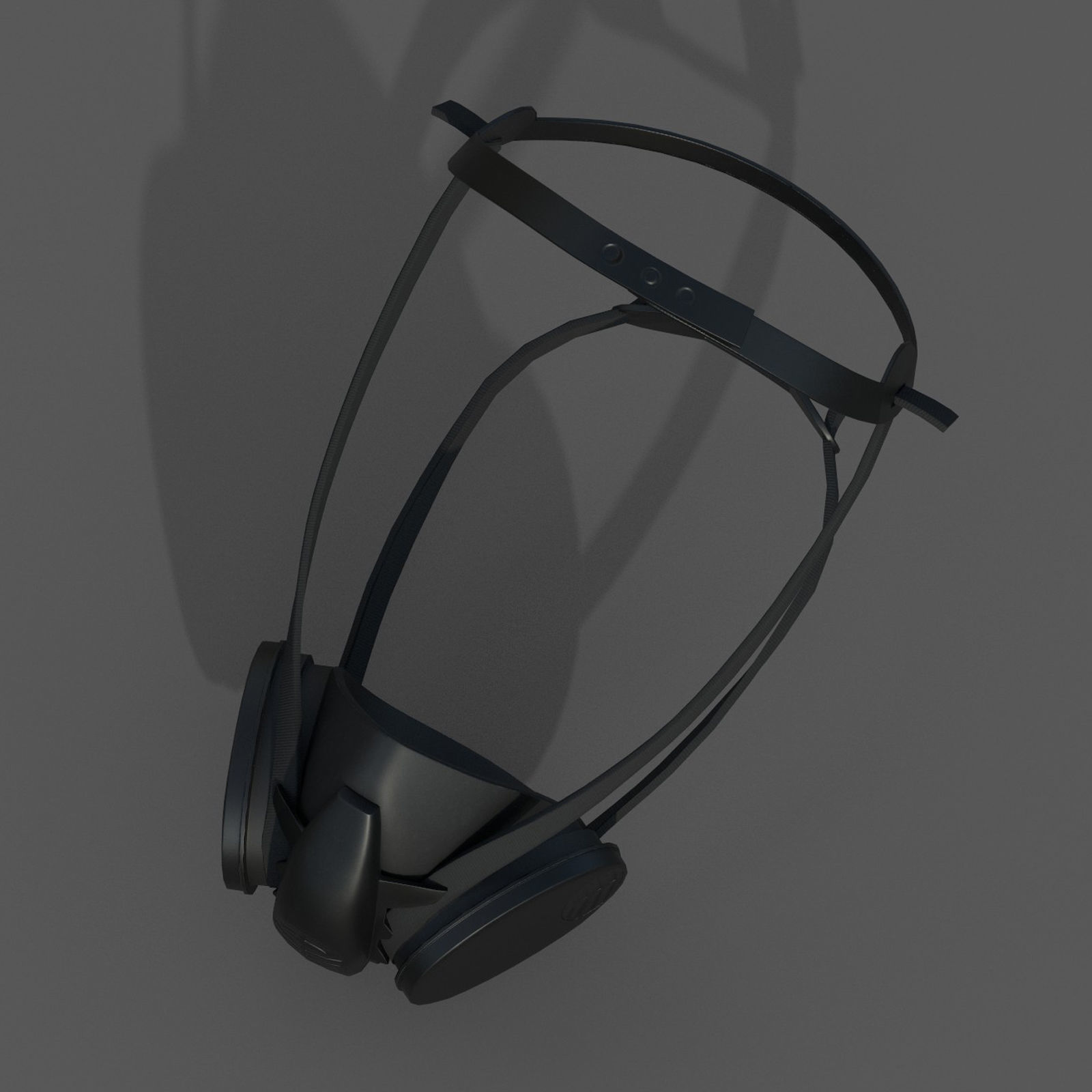 Gas mask helmet 3d model military Low-poly 3D model_6