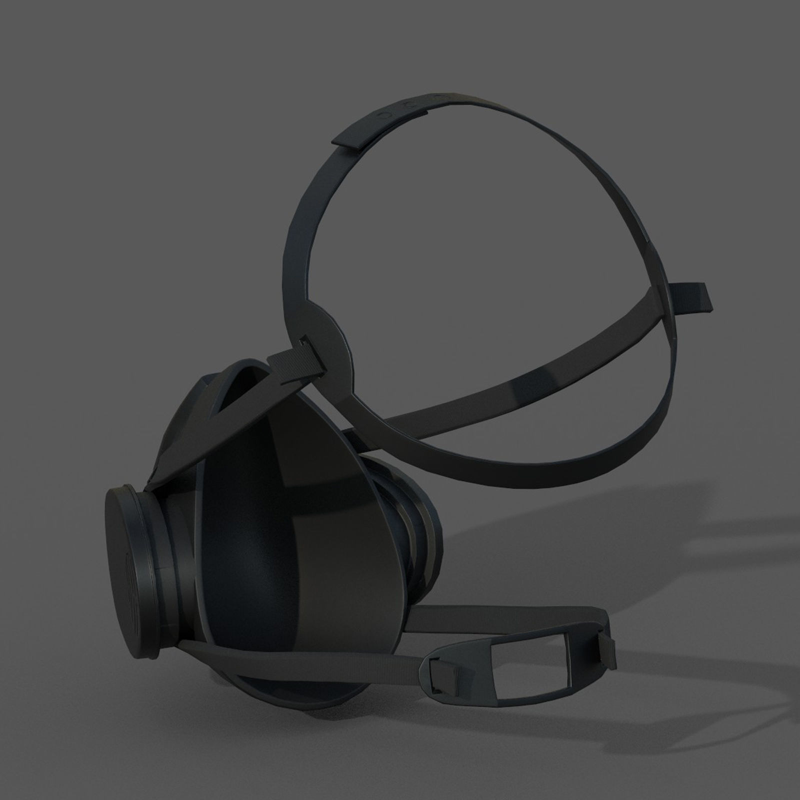 Gas mask helmet 3d model military Low-poly 3D model_8