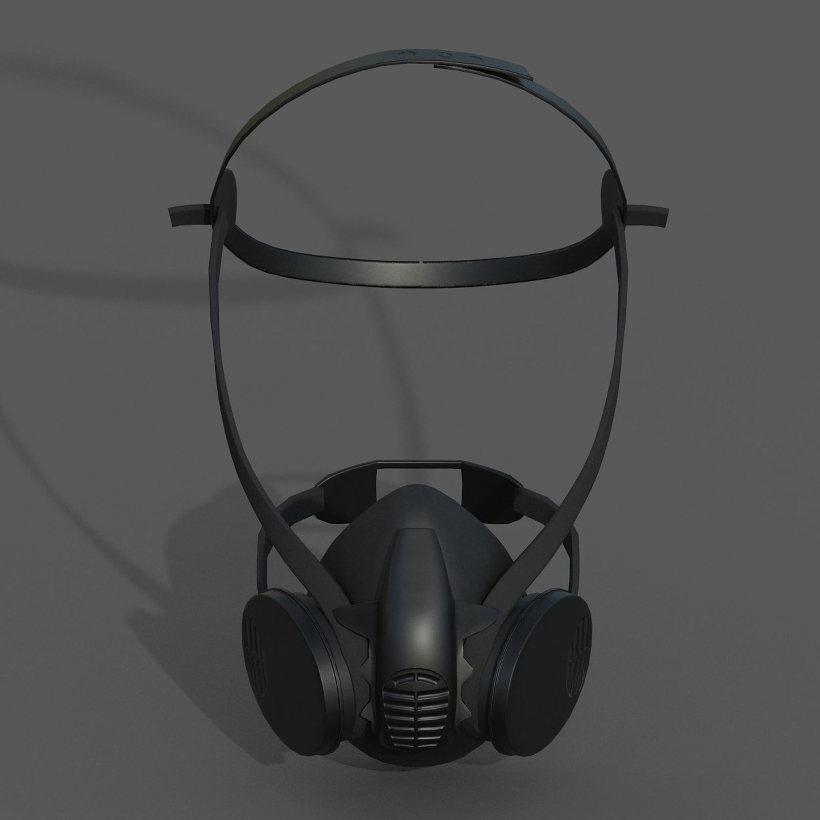 Gas mask helmet 3d model military Low-poly 3D model_3