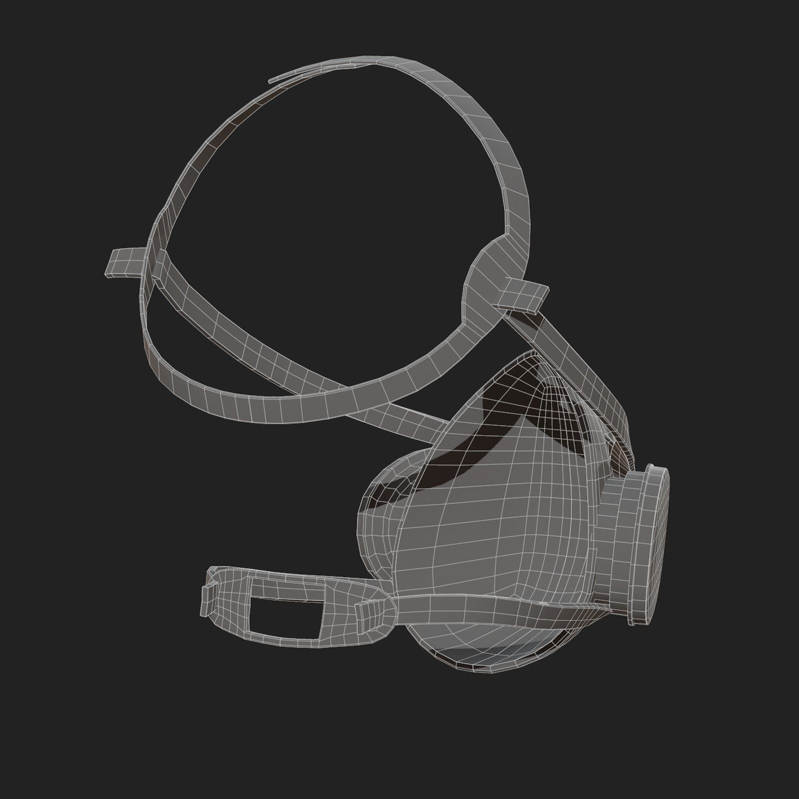 Gas mask helmet 3d model military Low-poly 3D model_12