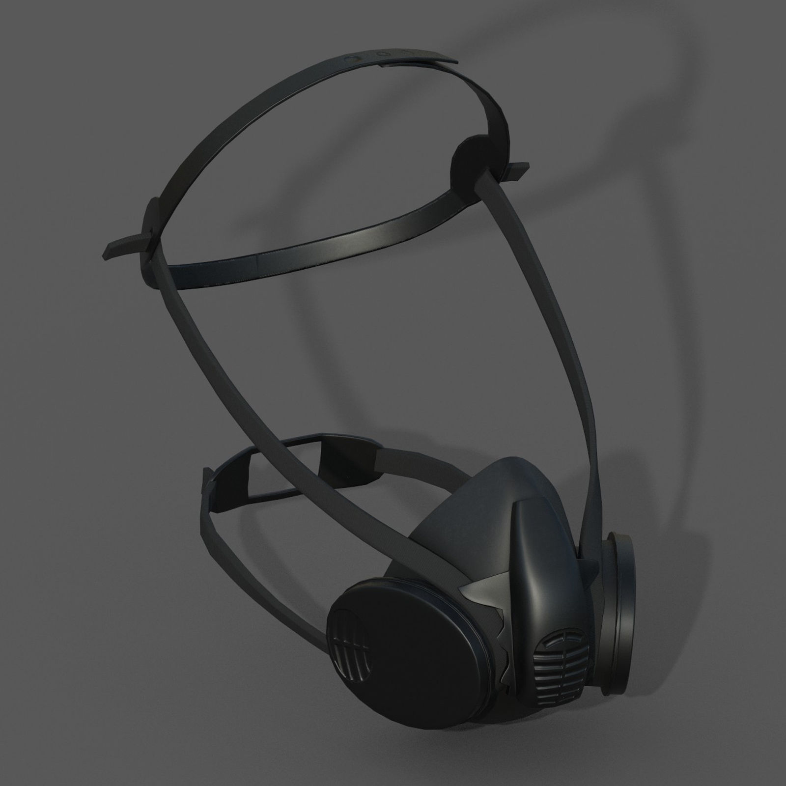 Gas mask helmet 3d model military Low-poly 3D model_5