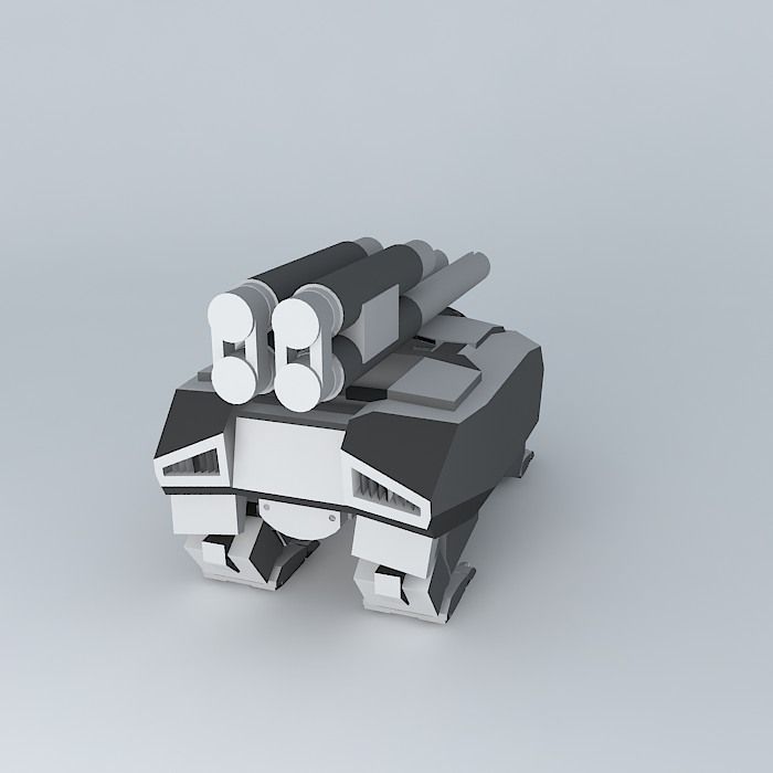 Heavy Assault robot HIT 76 Free 3D model_1