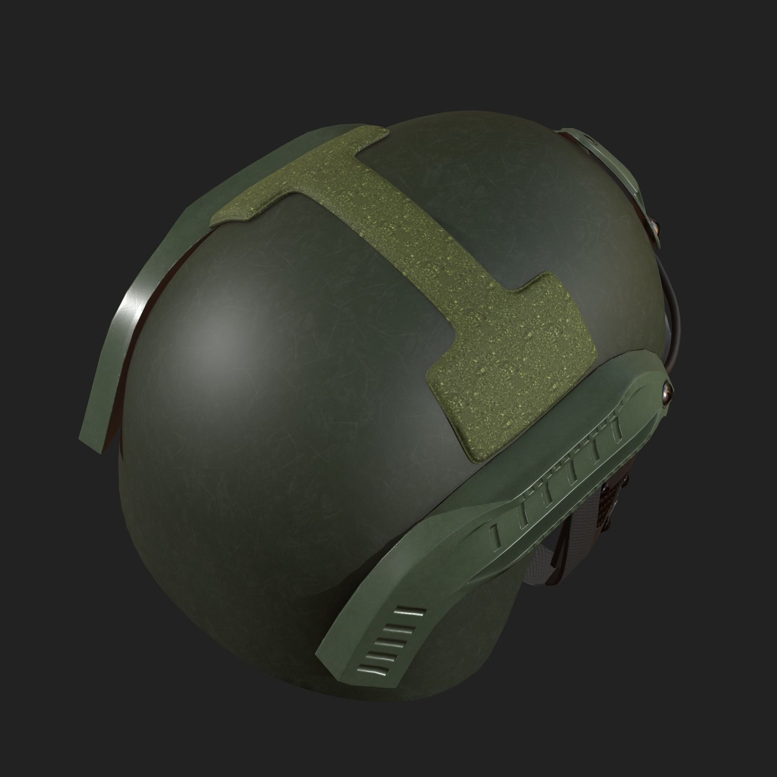 Helmet mask millitary combat soldier armor Low-poly 3D model_6