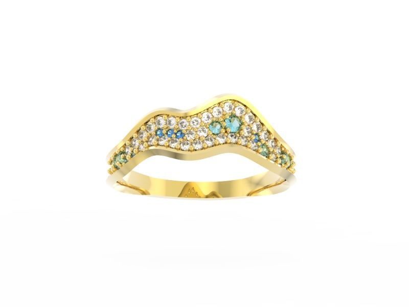 Ring Waters Way 3D print model_3