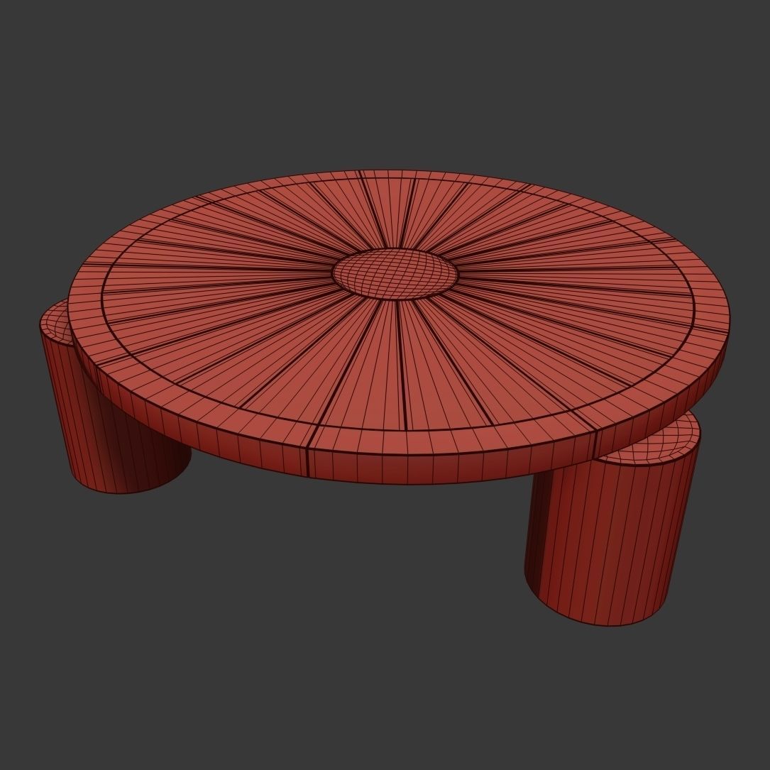 Mesa de centro - Wood coffee table 3D model_5