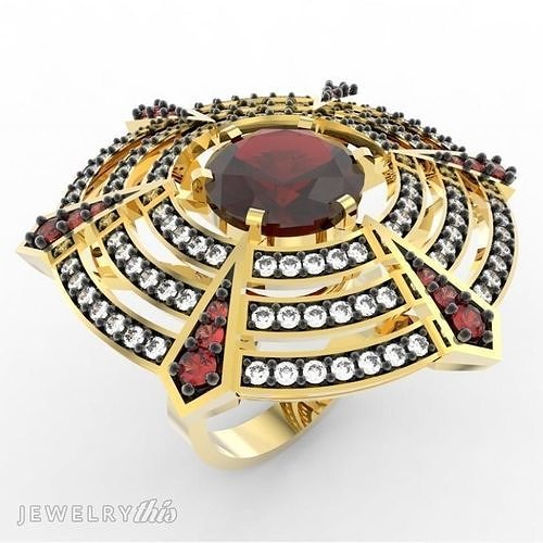 Ring Shields Rounds Fashion 3D print model