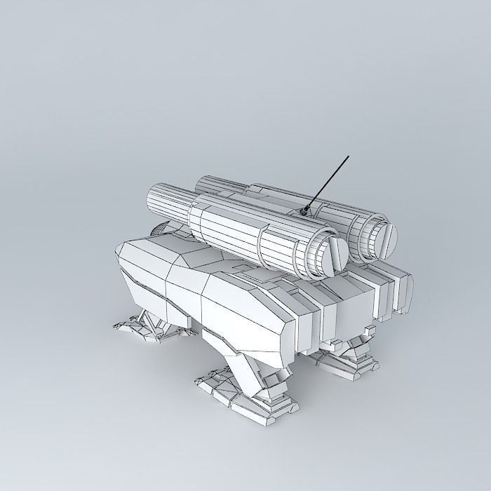 Heavy Assault robot KMU 88 Free 3D model_4