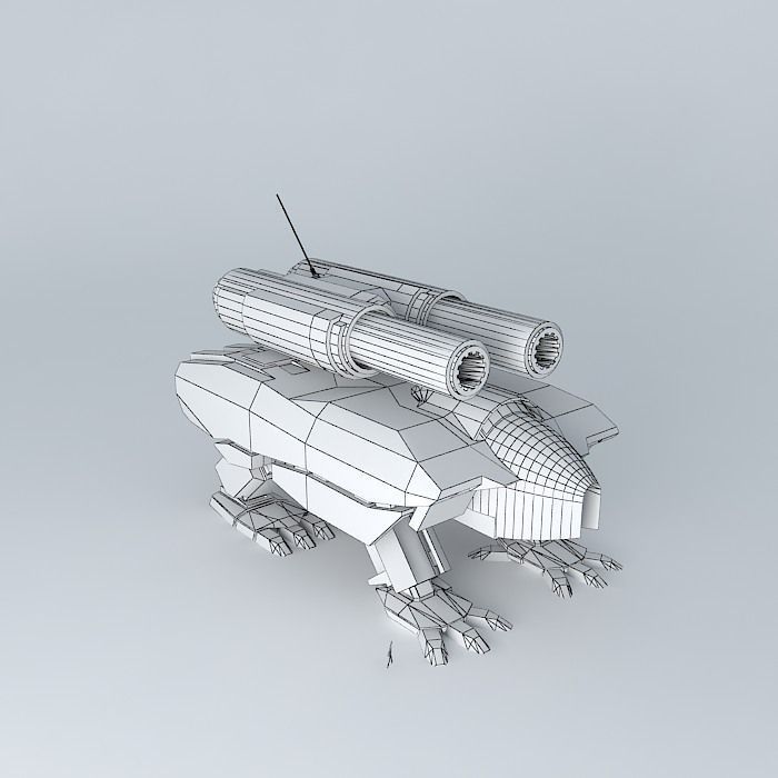 Heavy Assault robot KMU 88 Free 3D model_3