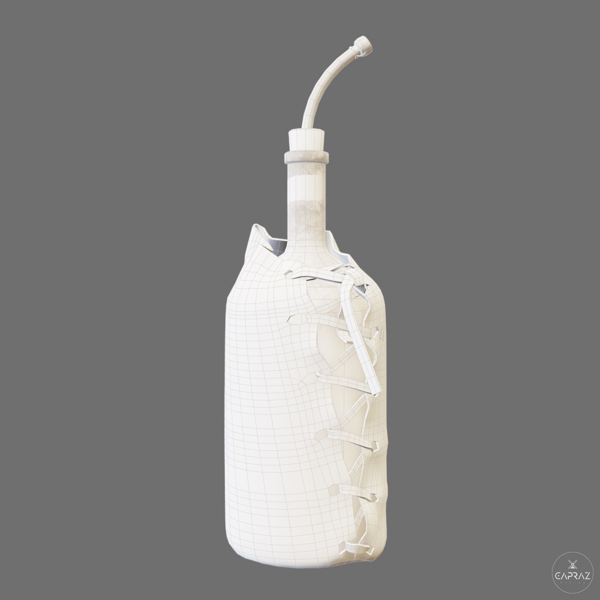 Leather Bottle Case - rc Low-poly 3D model_13