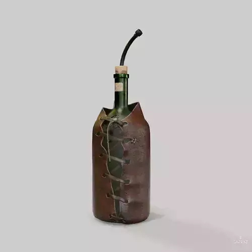 Leather Bottle Case - rc Low-poly 3D model