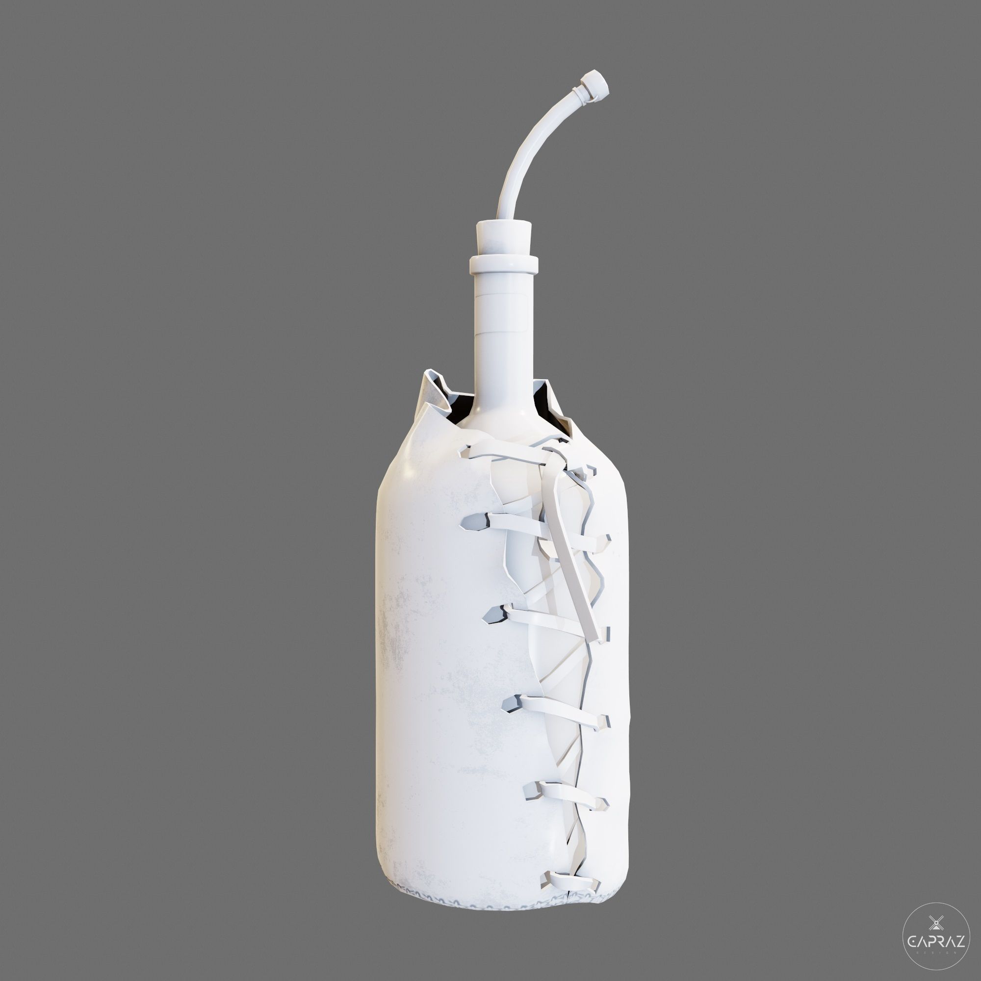 Leather Bottle Case - rc Low-poly 3D model_14