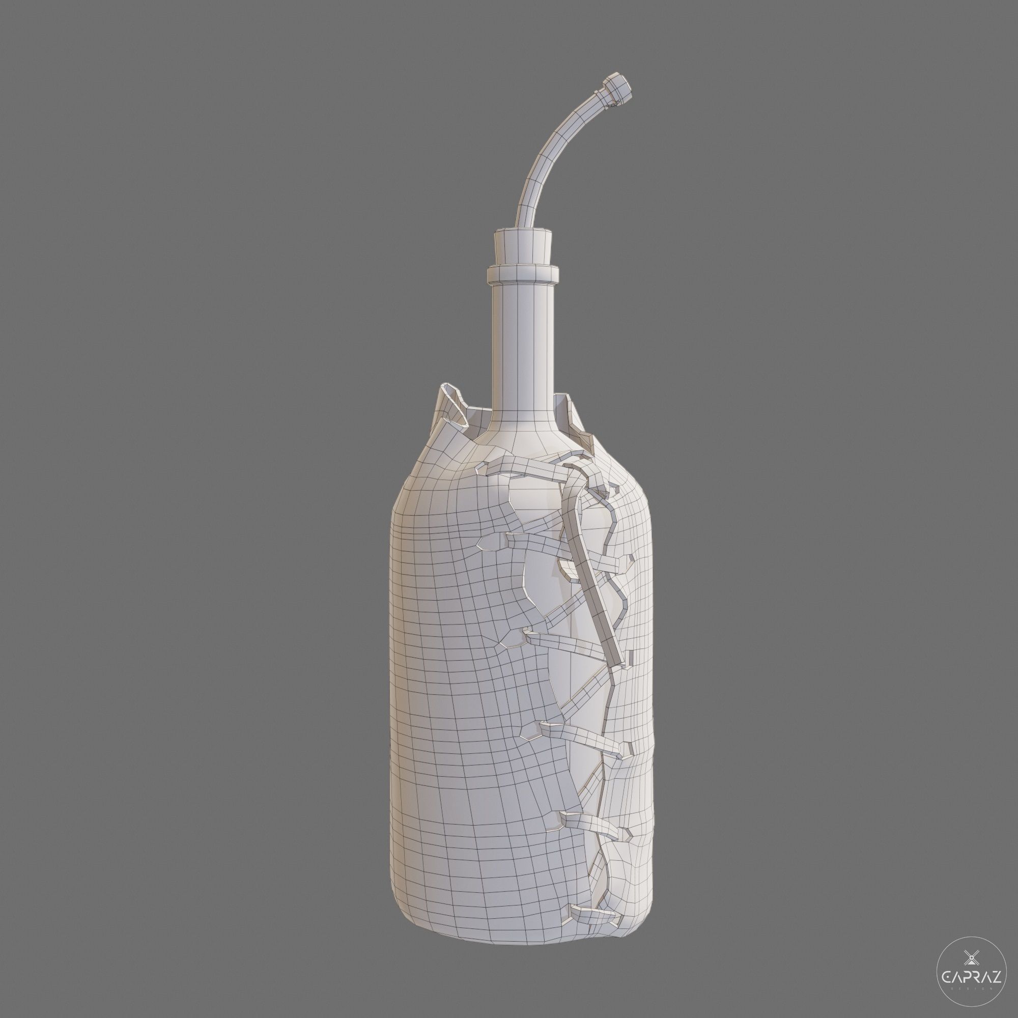Leather Bottle Case - rc Low-poly 3D model_15