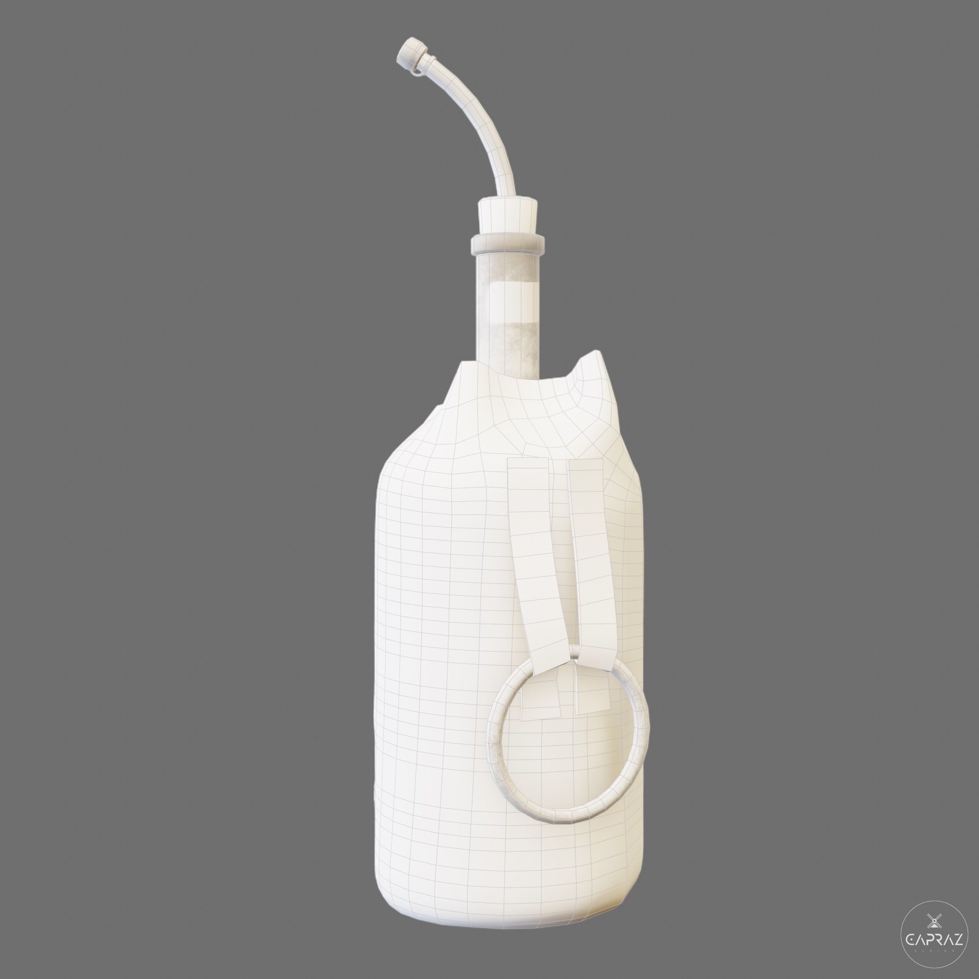 Leather Bottle Case - rc Low-poly 3D model_4