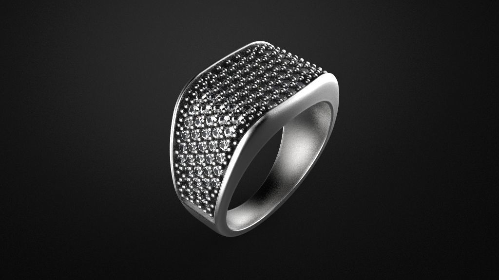 men ring 3D print model_12