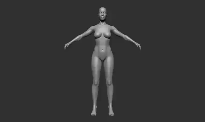Realistic Female Base Model - Highpoly
