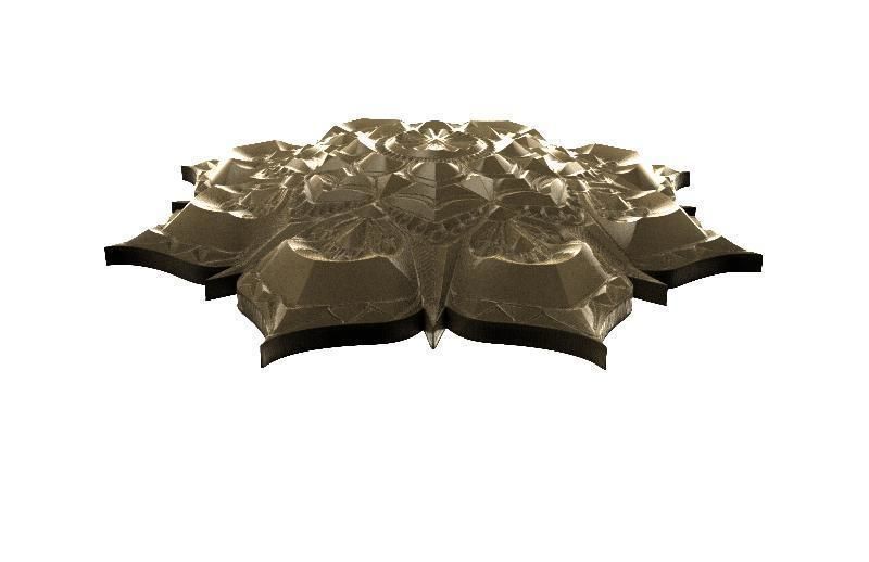 Flower mandala 2 3D print model_2