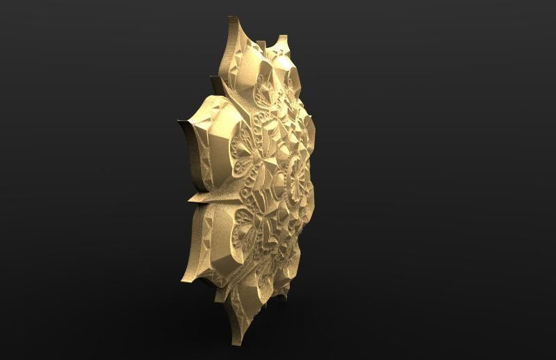 Flower mandala 2 3D print model_1