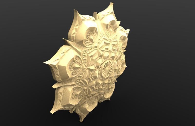 Flower mandala 2 3D print model_3