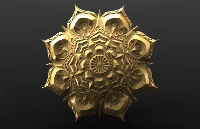 Flower mandala 2 3D print model_0