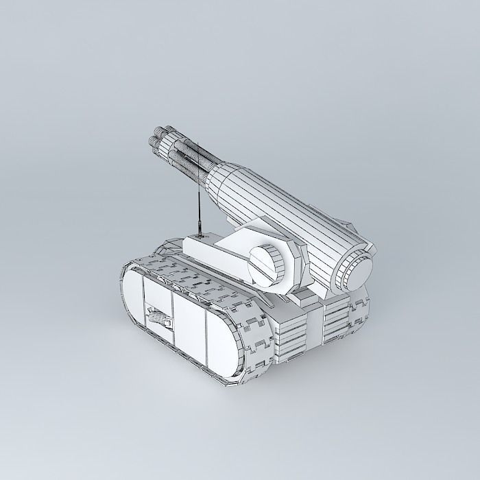 Robot gun Free 3D model_4