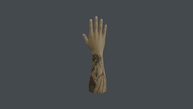 HAND-011 Right Hand Low-poly 3D model