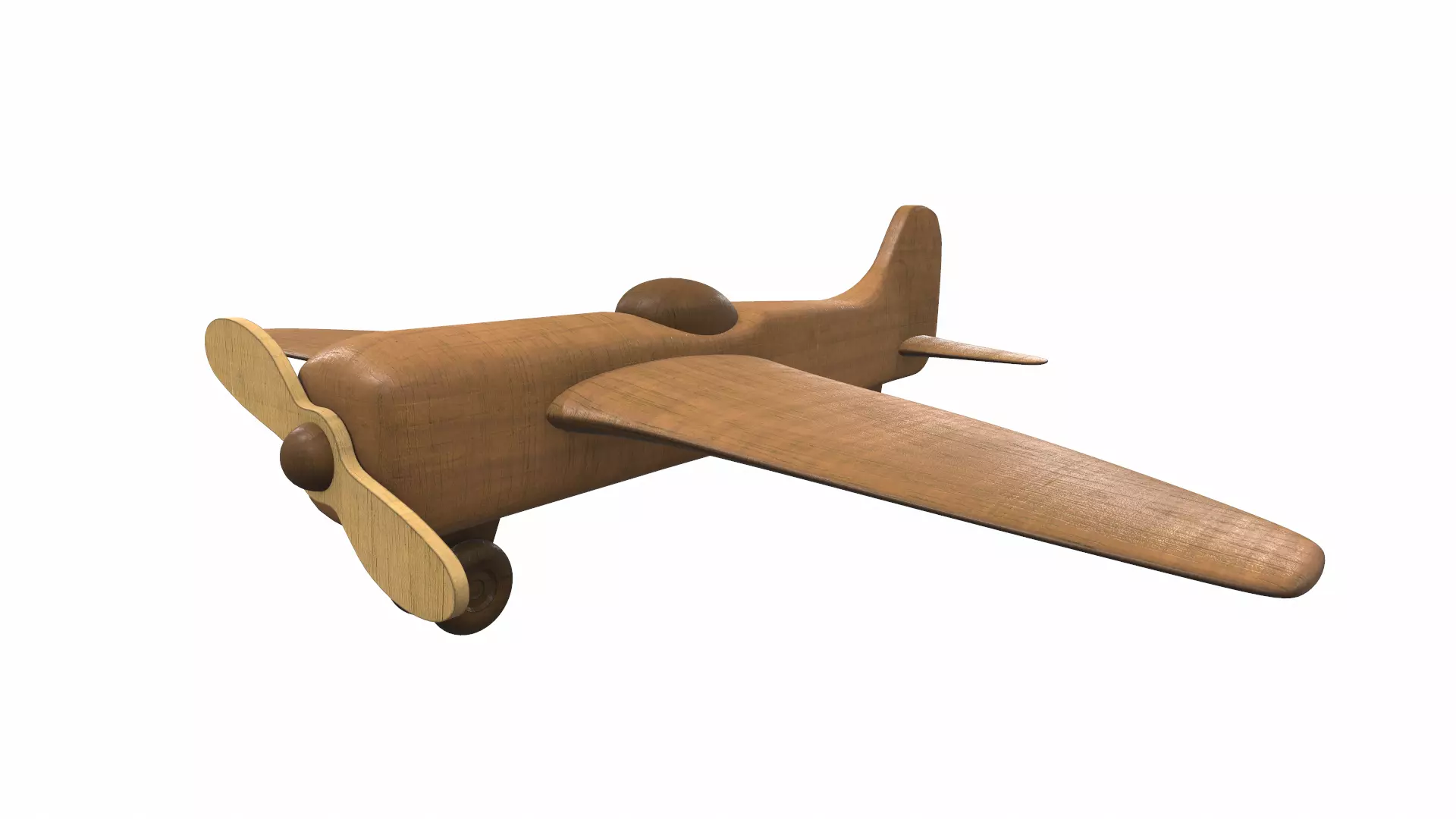 Free wooden airplane toy Free 3D model