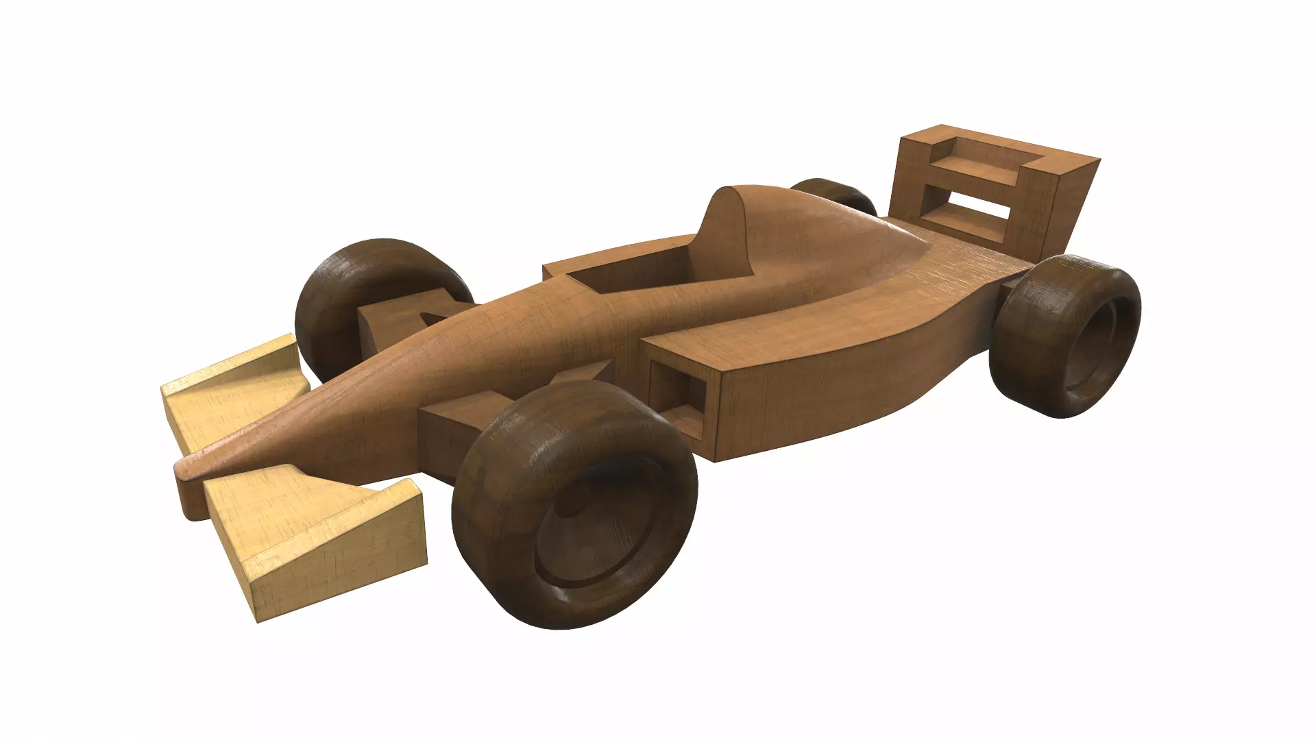 Free wooden car toy Free 3D model