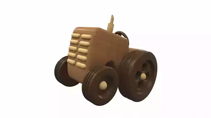 Free wooden tractor toy