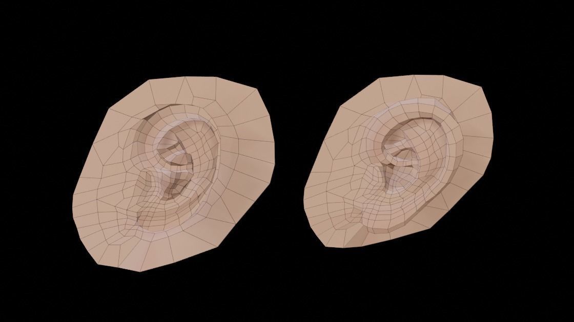 ear - component Low-poly 3D model_3
