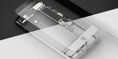 IPhone 7p with internal structure  3D model_1