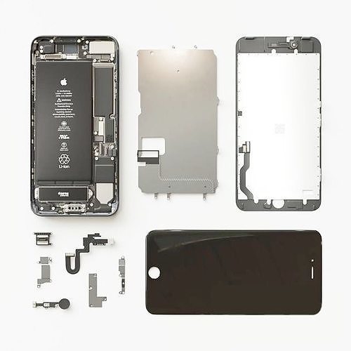 IPhone 7p with internal structure 