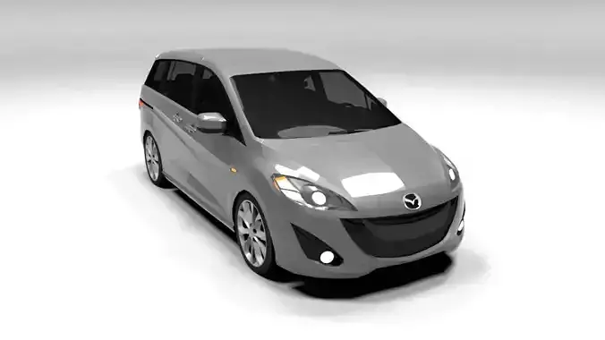 MAZDA 5 LOWPOLY car Low-poly 3D model