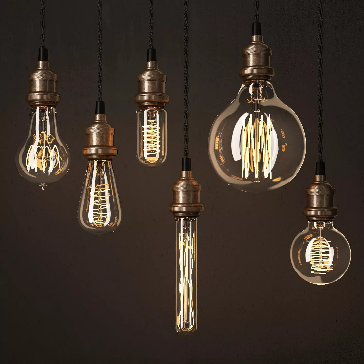 edison lamps 3D model