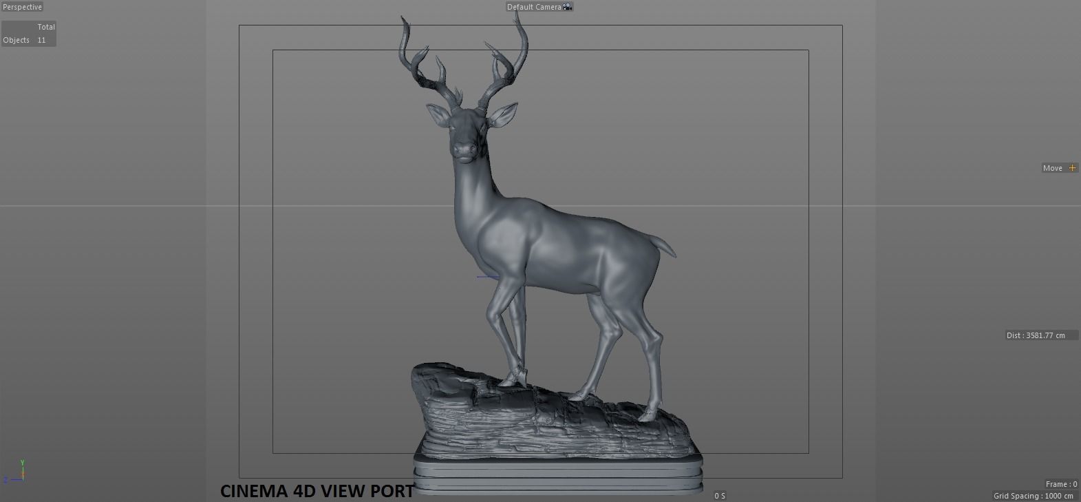 Deer Statue  3D print model_21