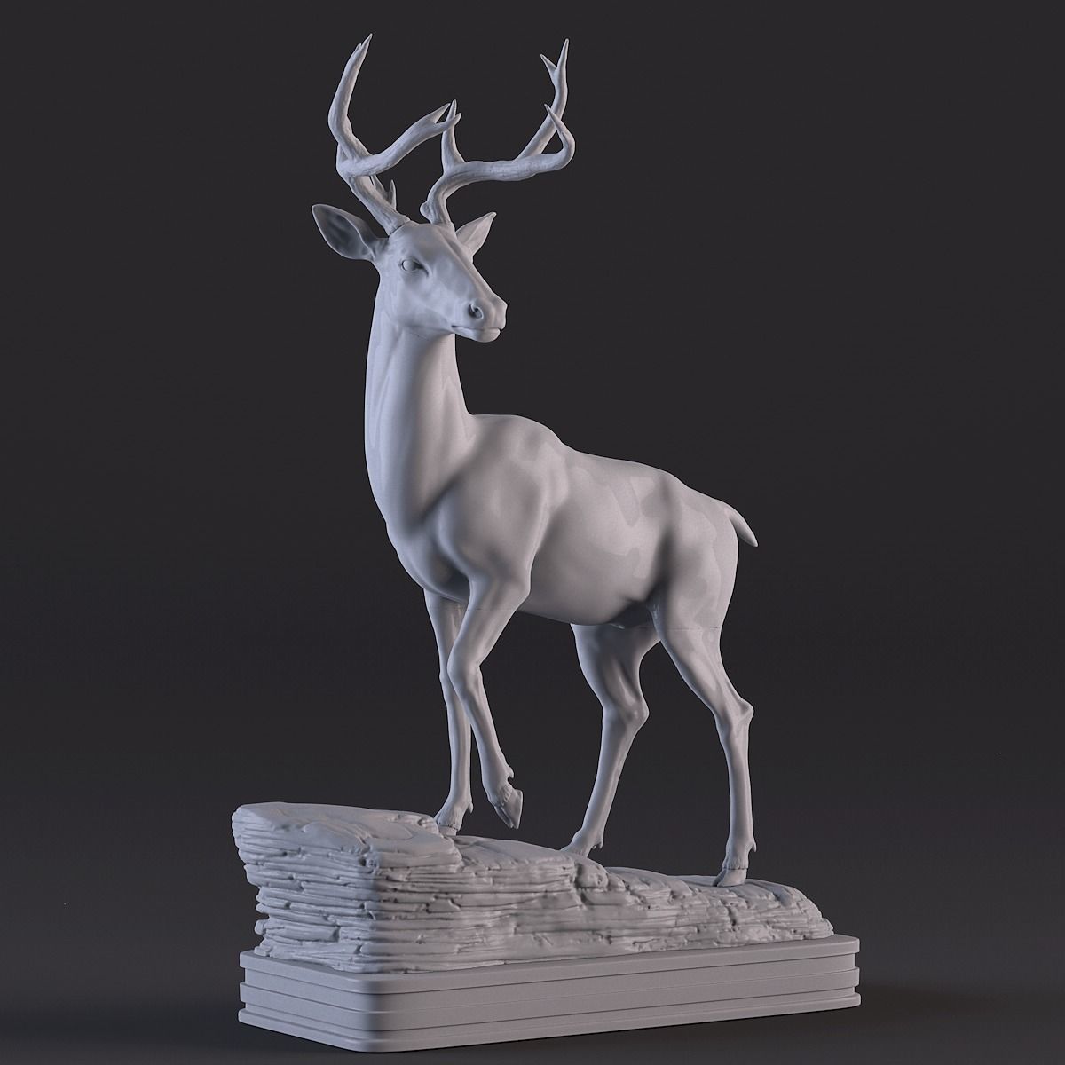 Deer Statue  3D print model_11